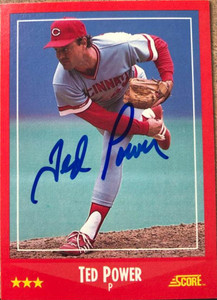 Ted Power Autographed 1988 Score #242